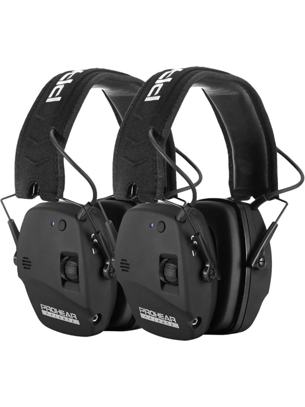 Bluetooth Electronic Shooting Ear Protection Earmuffs - 2 Pack, Foam Pads, Black